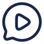 Chat Round Video SVG Icon